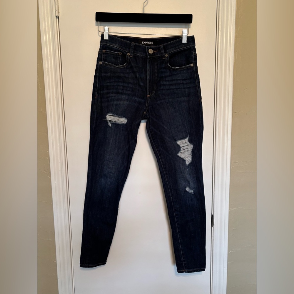 Express Legging High Rise Dark Wash Denim Jeans